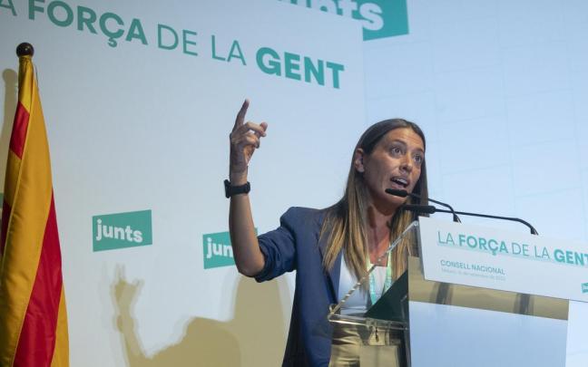 La portavoz en el Congreso de Junts, Míriam Nogueras, ayer en el Consell Nacional en Mataró. La portavoz en el Congreso de Junts, Míriam Nogueras, ayer en el Consell Nacional en Mataró.