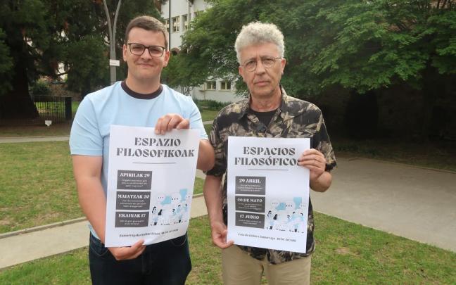 Mendiluze eta Biain, aurkezpen ekitaldian.