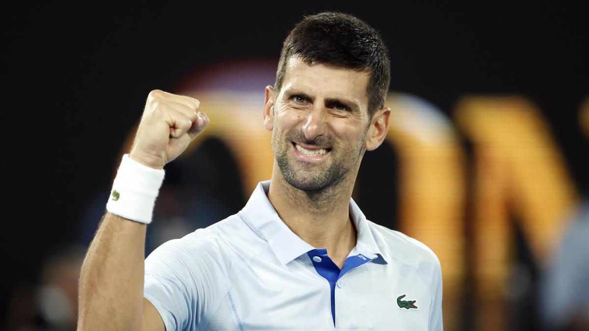 Novak Djokovic celebra su triunfo.