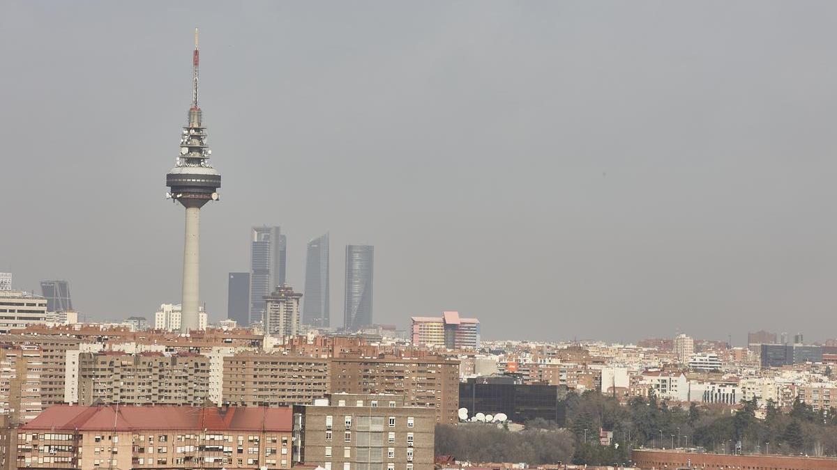 Boina de contaminación en Madrid.