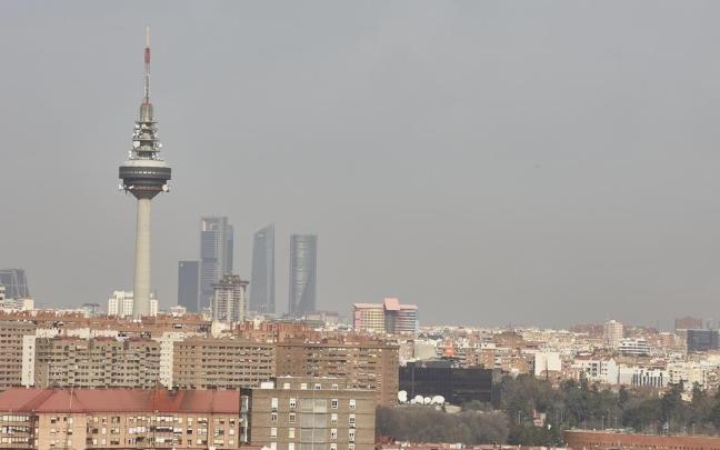 Boina de contaminación en Madrid.