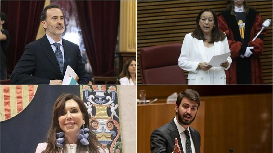 Arriba, Gabriel Le Senne y Llanos Massó. Abajo, Marta Fernández y Juan García Gallardo.