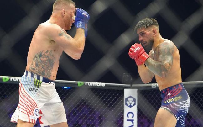Combate de artes marciales mixtas: Ilia Topuria - Justin Gaethje.