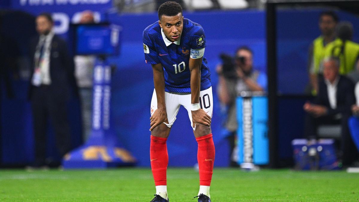 Kylian Mbappé en el partido de semifinales del Mundial 2026 frente a la selección española.
