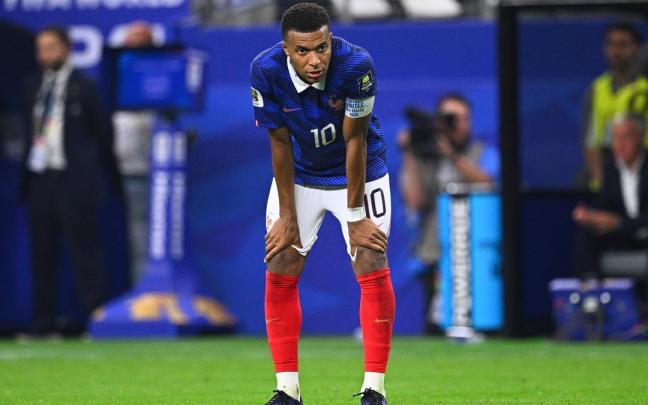 Kylian Mbappé en el partido de semifinales del Mundial 2026 frente a la selección española.