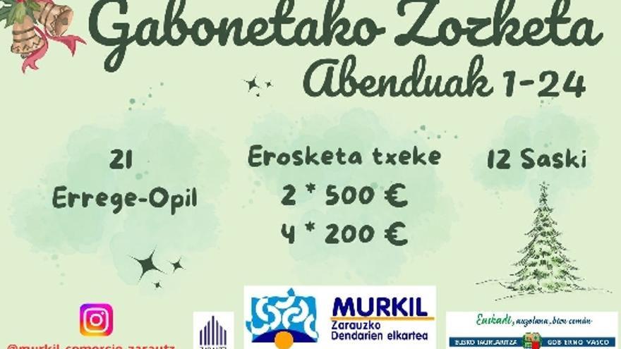 Cartel de Murkil de los sorteos navideños.