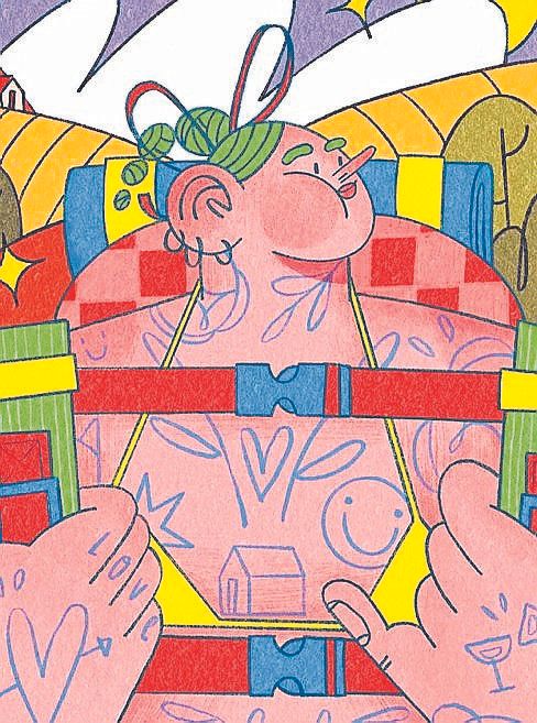 Koloretsuak dira Malen Pazosen ilustrazioak.