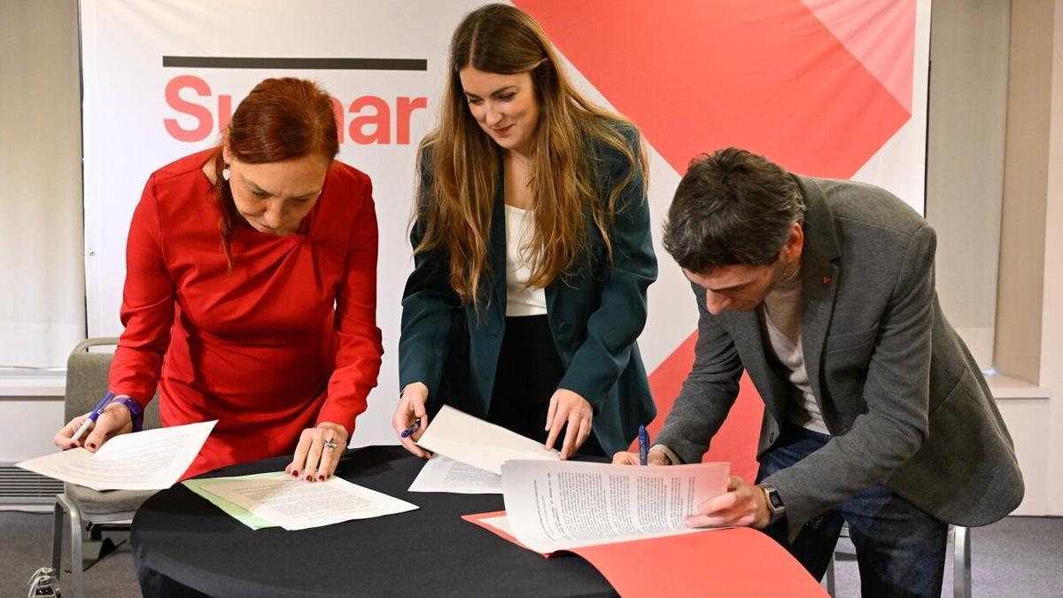 Sumar Mugimendua ha firmado un preacuerdo con Ezker Anitza y Equo Berdeak para concurrir juntos a las elecciones vascas.