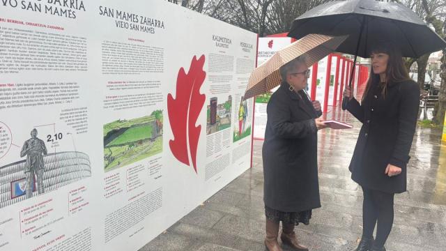 La alcaldesa de Igorre y la directora de Cultura de laDiputación de Bizkaia han inaugurado la exposición