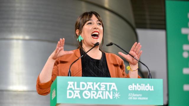 La portavoz de campaña de EH Bildu, Oihana Etxebarrieta,