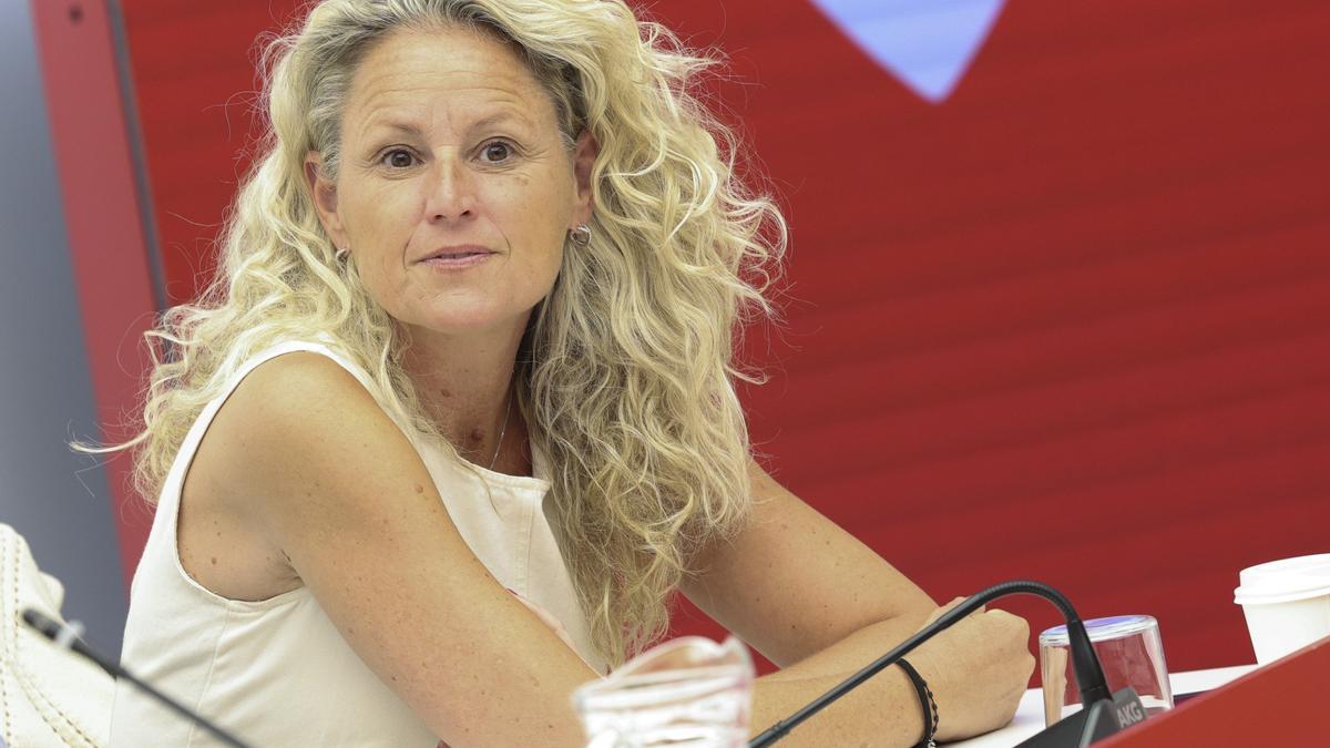 Montse Mínguez, portavoz de la Ejecutiva Federal del PSOE.