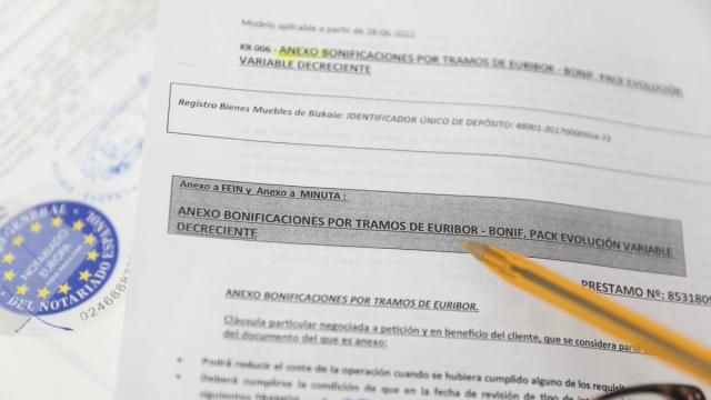 Documentación para la firma de una hipoteca de tipo variable referenciada al euribor.