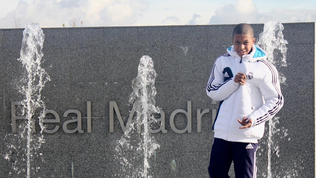 Kylian Mbappé durante una visita a las instalaciones del Real Madrid