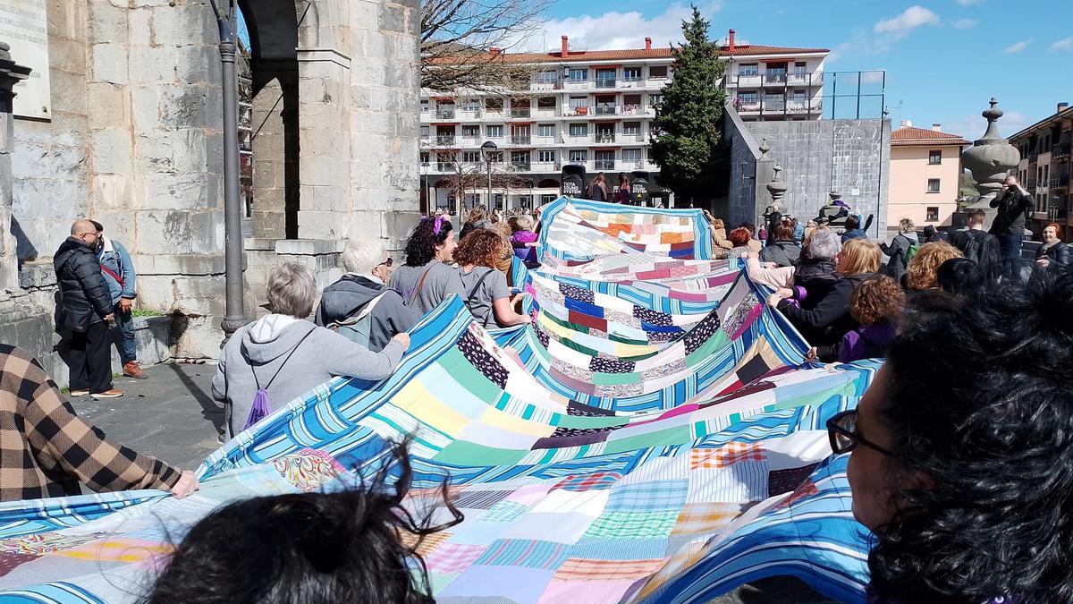 Un acto feminista en Andoain