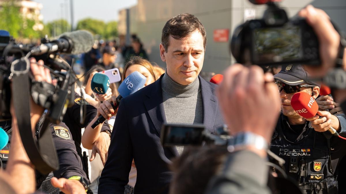 David Sánchez, a su salida tras declarar en calidad de investigado.