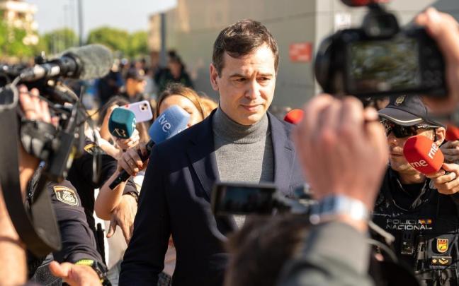 David Sánchez, a su salida tras declarar en calidad de investigado.