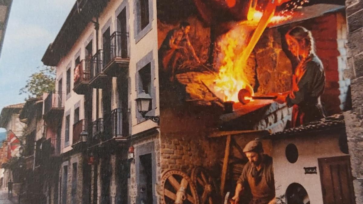 Boceto ganador del segundo certamen de murales de Artziniega