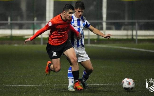 Lance del encuentro entre Izarra y Real Sociedad C. Lance del encuentro entre Izarra y Real Sociedad C.