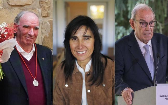 De izquierda a derecha: Iribar, Balluerka y Garaikoetxea.