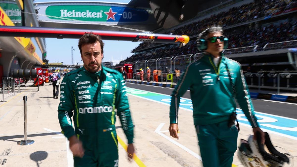 Fernando Alonso, en el circuito de Shangai tras la primera ronda clasificatoria