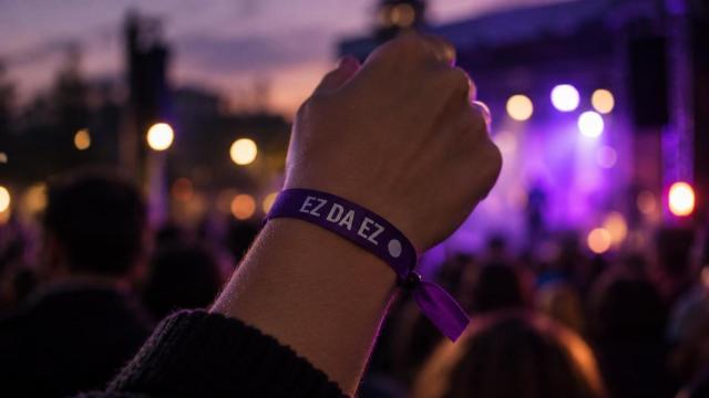Rechazo a la violencia machista durante San Faustos