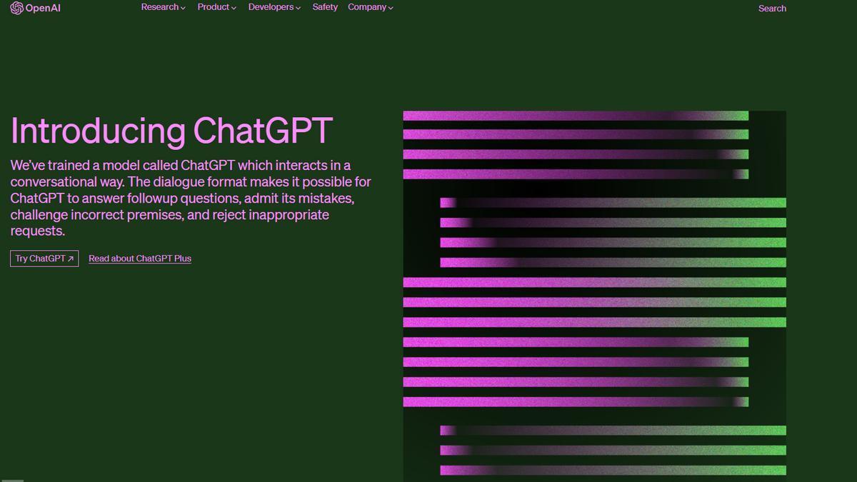 Página web de ChatGPT.
