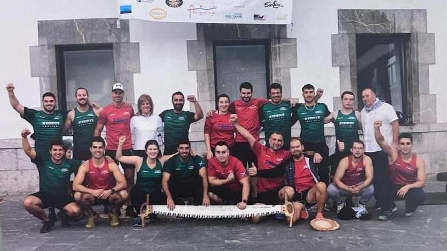 Delegación de Arrigorriaga que se encuentra ya en Argentina para participar en la Semana Vasca de Tandil