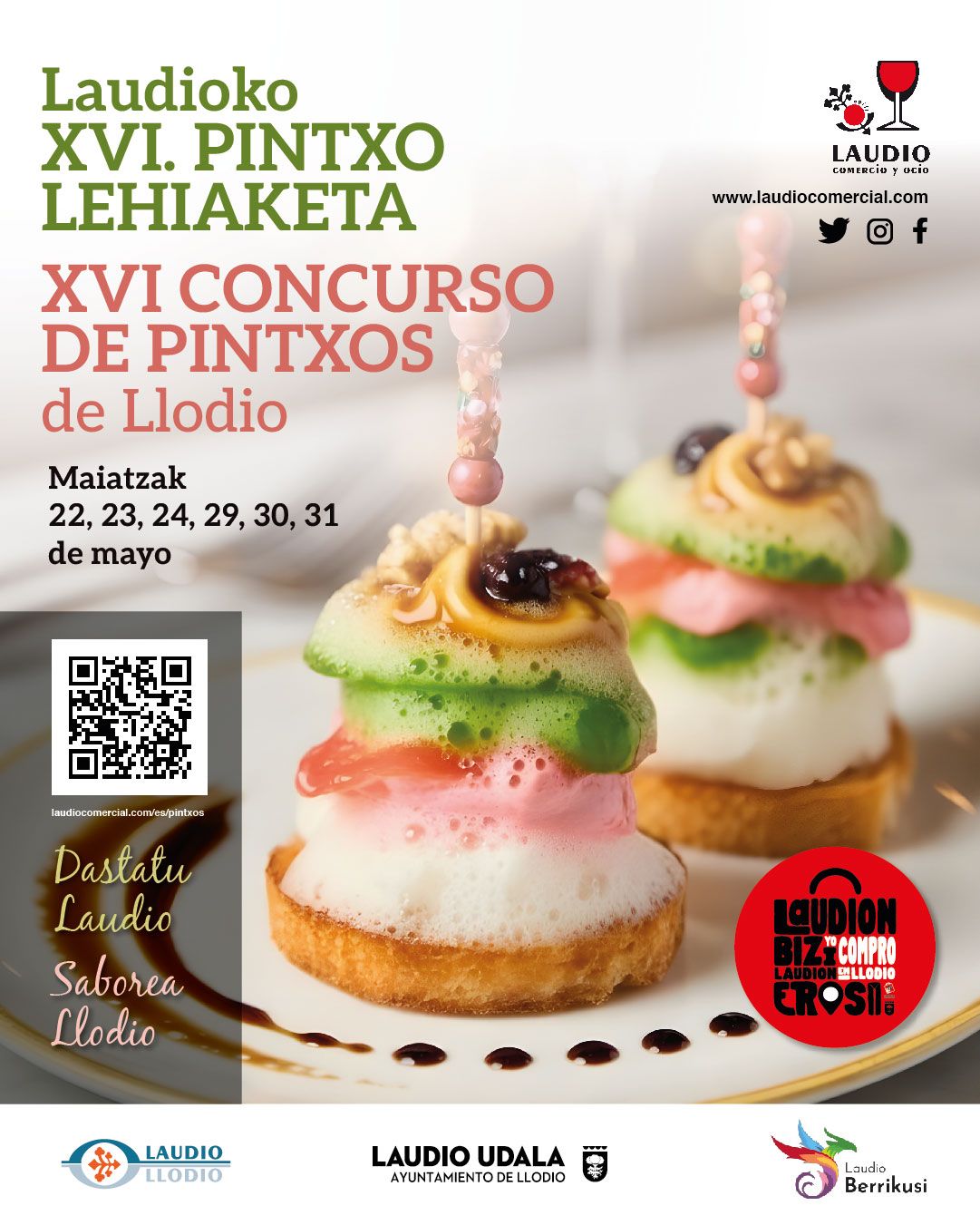 Cartel del XVI certamen de pintxos de Laudio