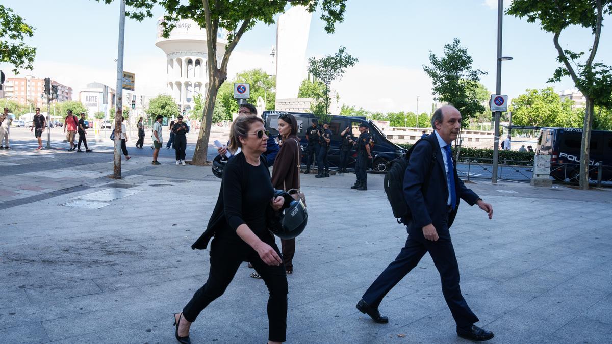 La asesora de Begoña Gómez en Moncloa, Cristina Álvarez a su llegada a los Juzgados de Plaza de Castilla