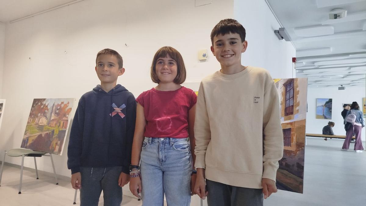 Ganadores y ganadora en la categoría infantil.