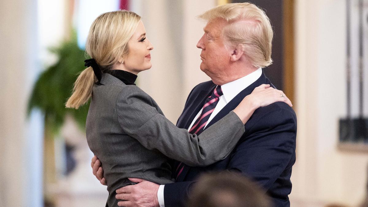 Ivanka Trump y su padre.