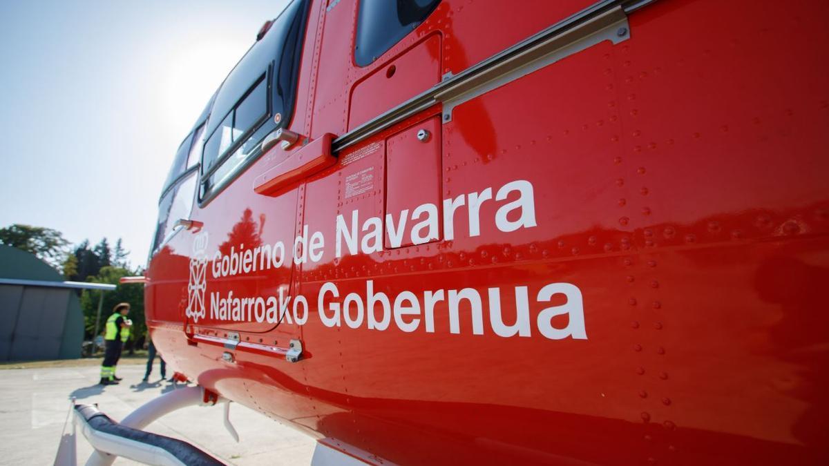 Helicóptero de rescate del Gobierno de Navarra. Foto: Unai Yoldi
