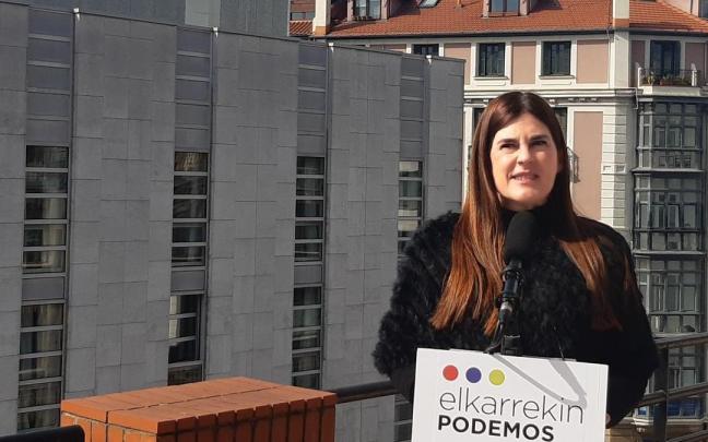 La candidata a lehendakari de Elkarrekin Podemos, Miren Gorrotxategi.