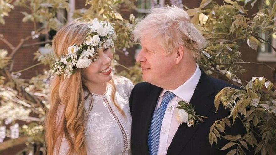 Carrie y Boris Johnson el día de su boda.