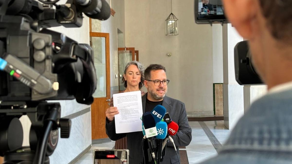 El portavoz de Adelante, José Ignacio García, formación que ha presentado jna denuncia antye la Fiscalía.