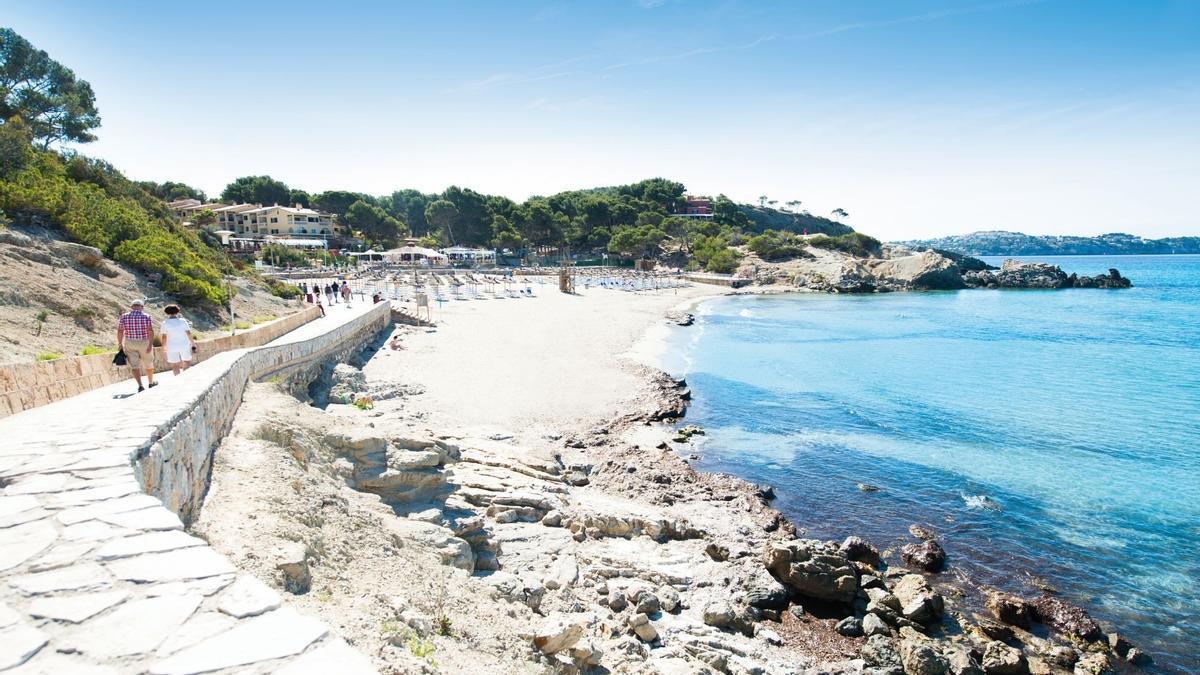 Playa de la Romana, en Peguera (Calvià).