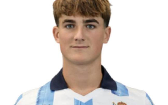 Ian Sánchez, con la txuri-urdin. / R.S.