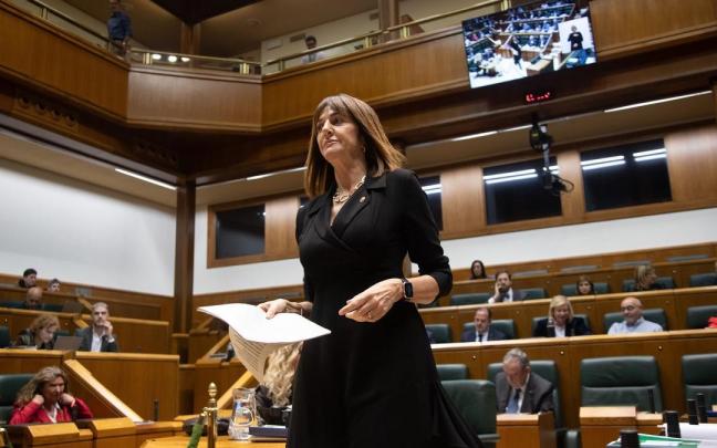 Idoia Mendia en el Parlamento Vasco, en una imagen de archivo.