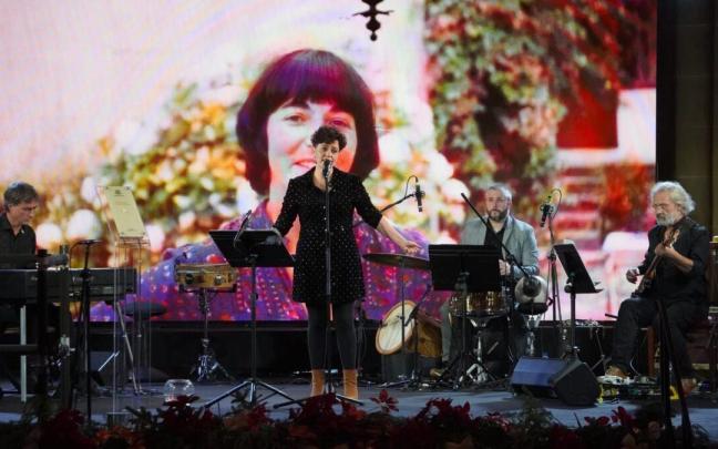 Ainara Ortega, en el espectáculo en homenaje a Iriondo.
