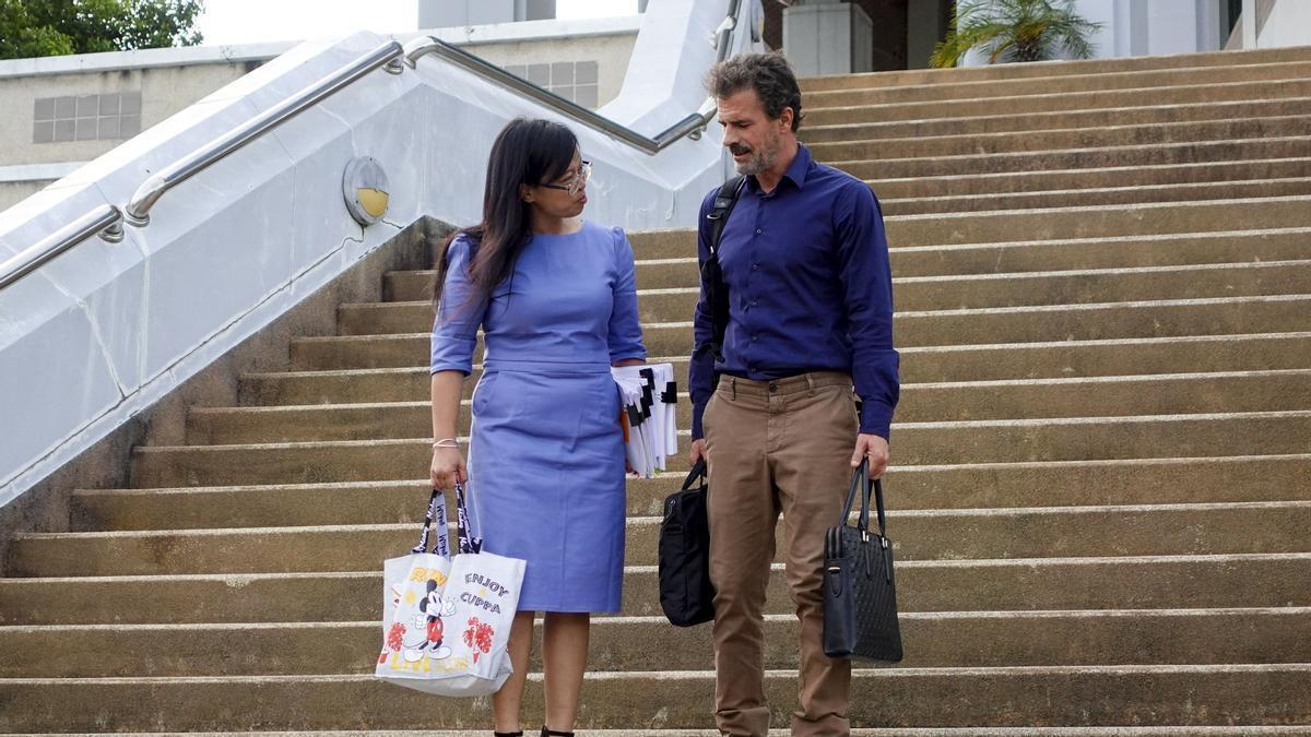 Rodolfo Sancho, padre de Daniel Sancho, a la salida de la segunda jornada del juicio.