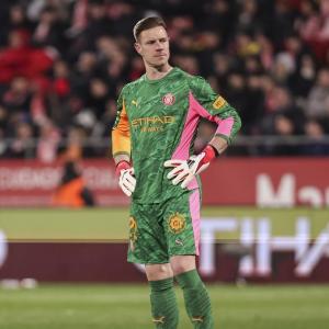 Ter Stegen en su debut con el Girona frente al Getafe.
