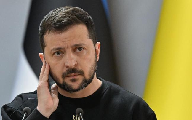 El presidente ucraniano durante una comparecencia de prensa en su última visita a Zhitomyr.