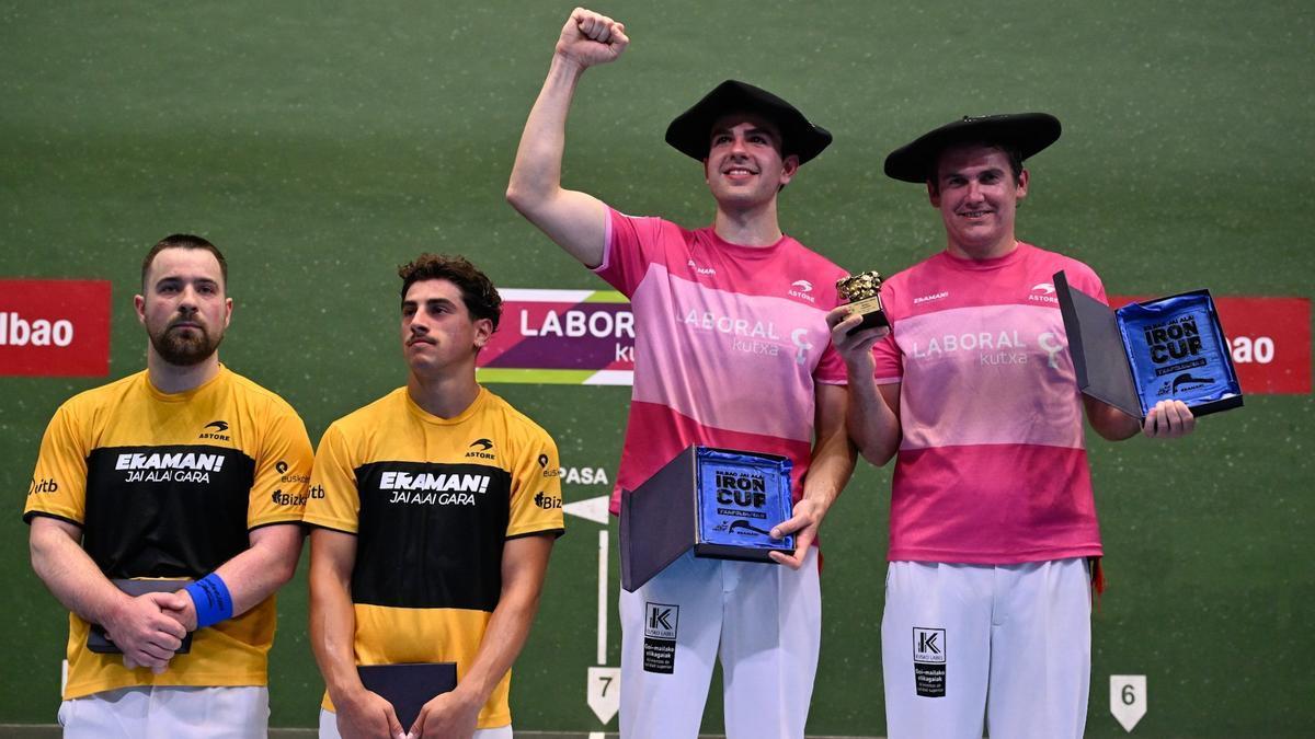 En imágenes: Aritz Erkiaga-Ibarluzea y Elaia-Ihart, campeones del Bilbao Iron Cup de cesta en el Deportivo.