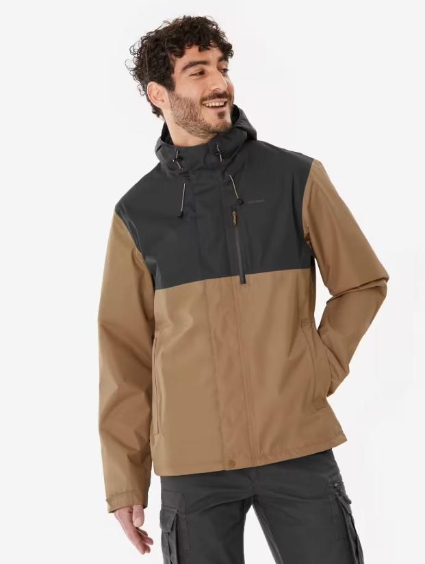 Chaqueta impermeable de montaña y trekking con capucha Hombre Quechua NH500