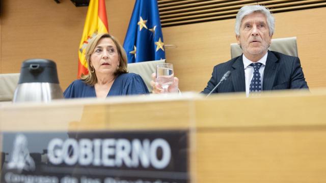 El ministro de Interior, Fernando Grande Marlasaka, durante una comparecencia ante la Comisión de Interior
