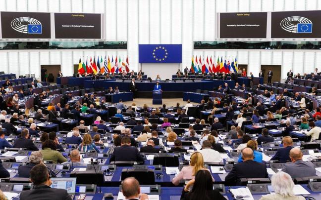 Imagen del pleno en el Parlamento Europeo, en Estrasburgo, Francia Imagen del pleno en el Parlamento Europeo, en Estrasburgo, Francia