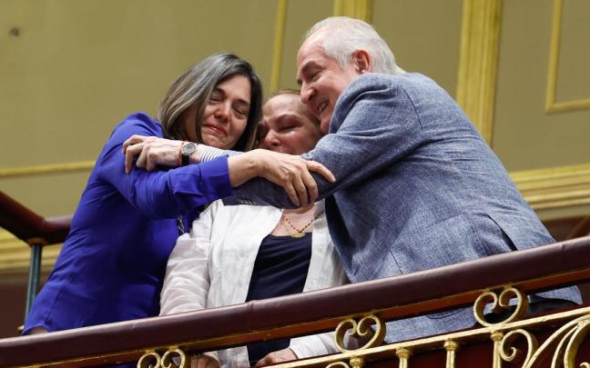 El exalcalde de Caracas Antonio Ledezma, ayer en el Congreso de los Diputados.