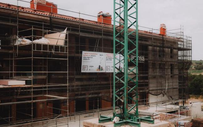 La construcción de las 14 VPO en alquiler en Elciego va muy avanzada