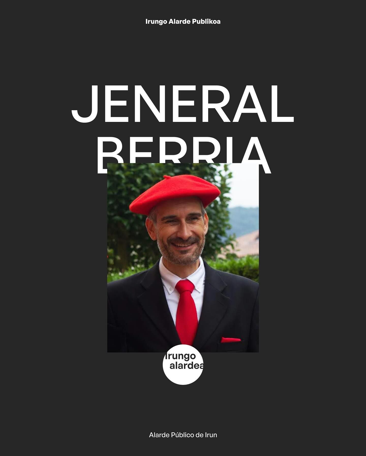 Patxi Pérez Goñi, el nuevo general del Alarde público, en la foto difundida en redes sociales.