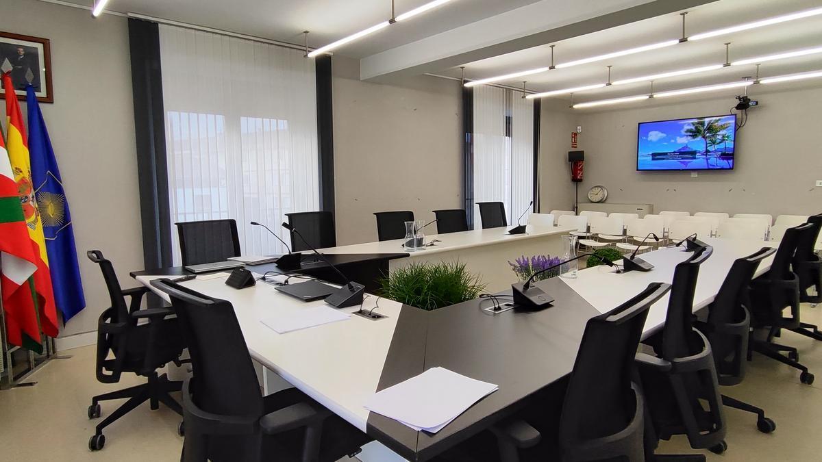 Salón de plenos del Ayuntamiento de Iruña Oka